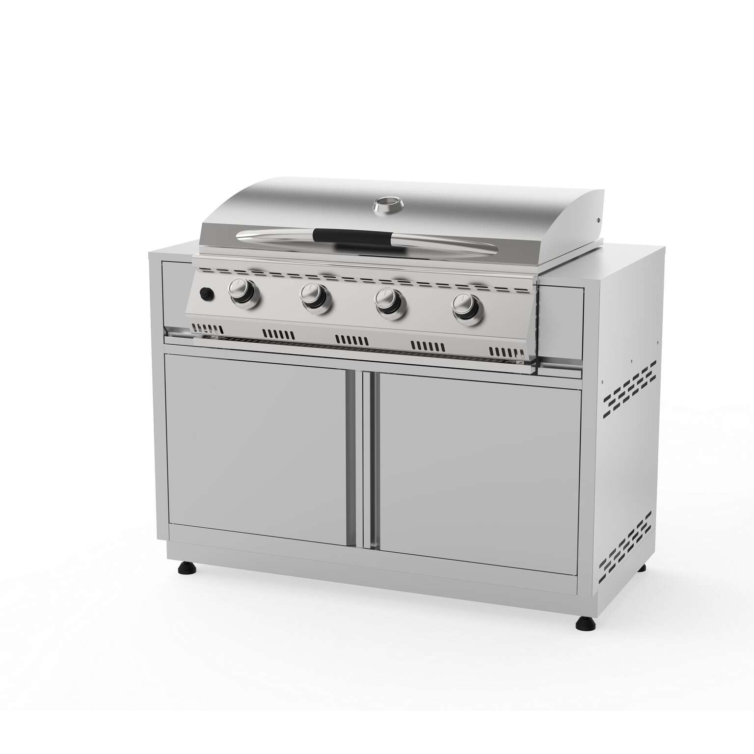 Primate Builtin + Primate Gas Grill/Griddle Top Grilla Grills