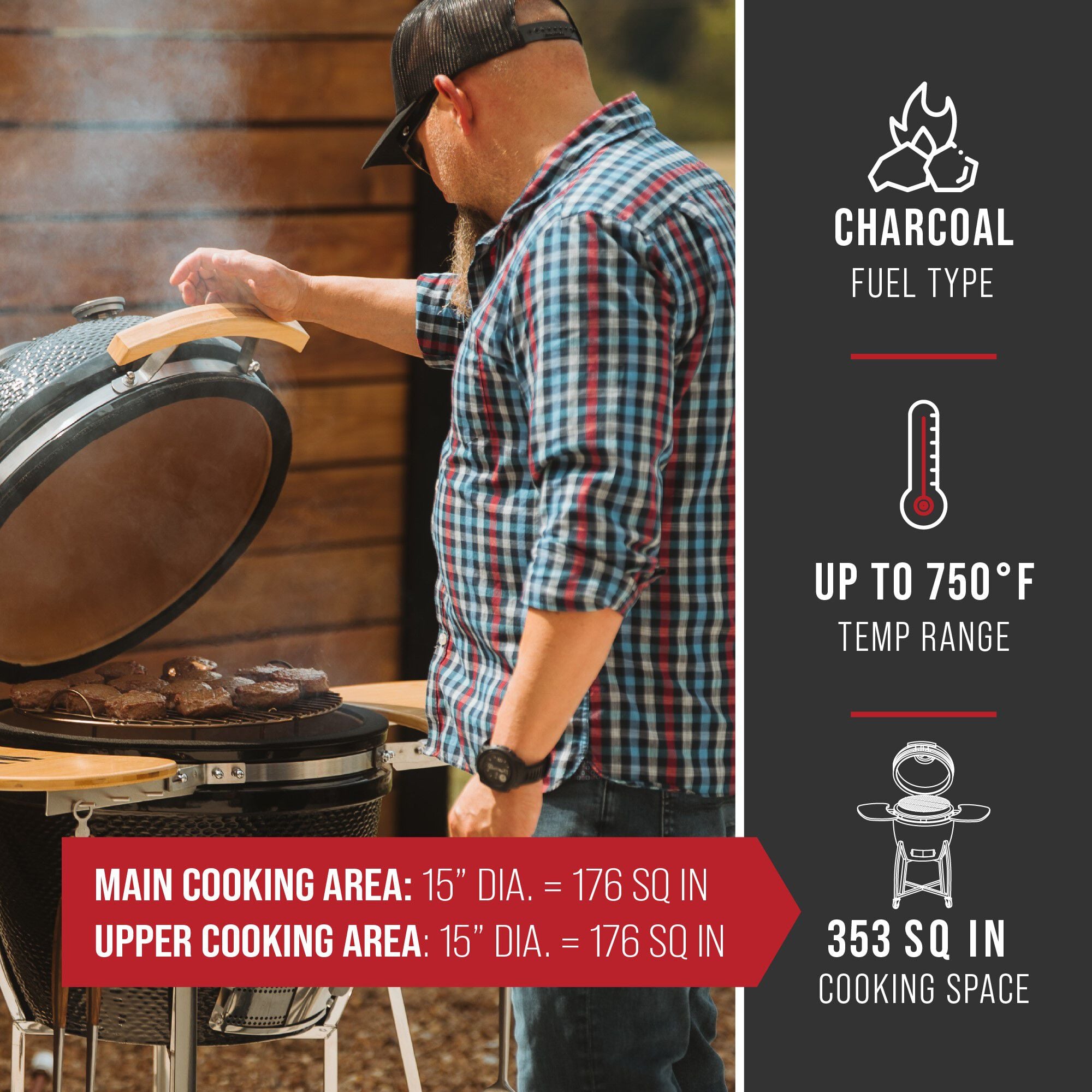 Medium Kong Ceramic Kamado Grill