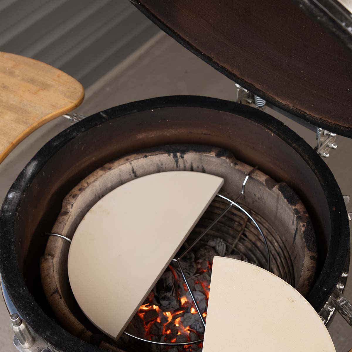 Split Diffuser for Ceramic Kamado Grills