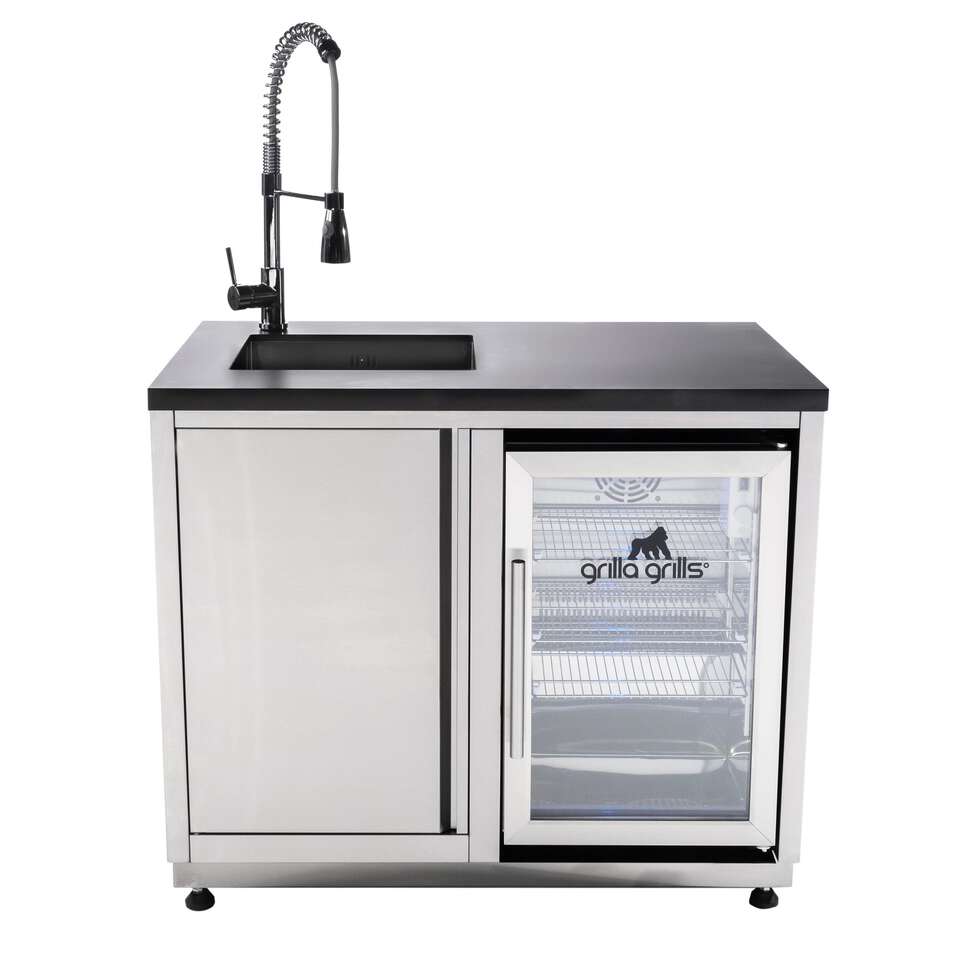 Outdoor Kitchen Sink Fridge Combo Grilla Grills