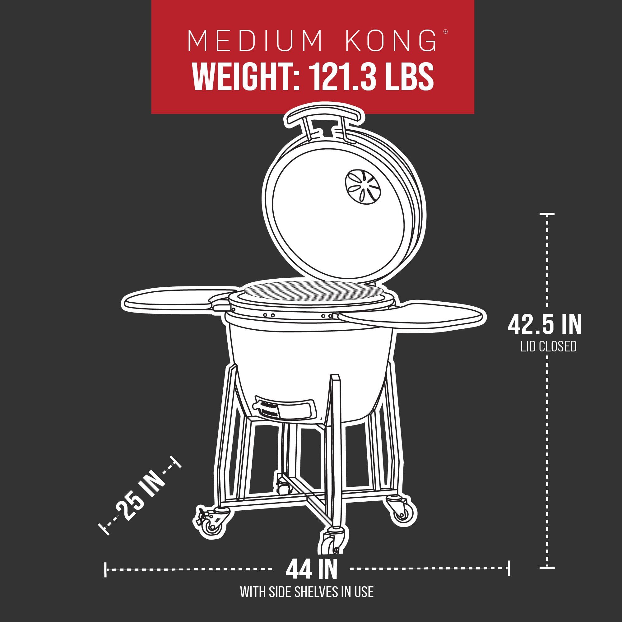 Features 1 - Medium Kong Ceramic Kamado Grill