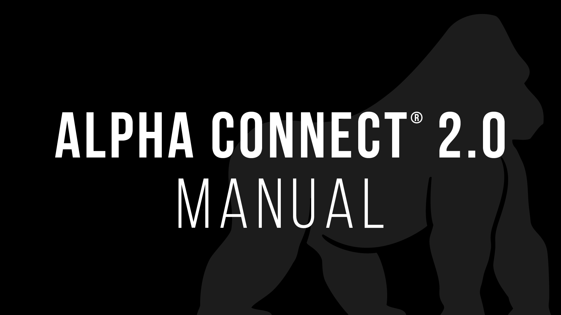 Alpha Connect 2.0 Manual