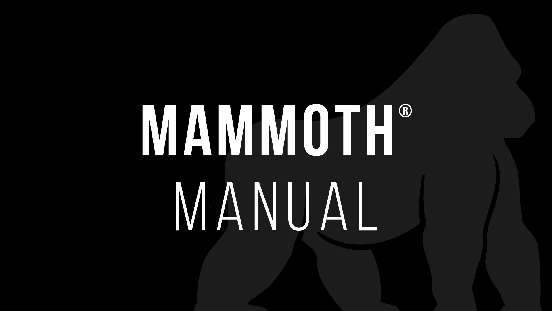 Mammoth Manual