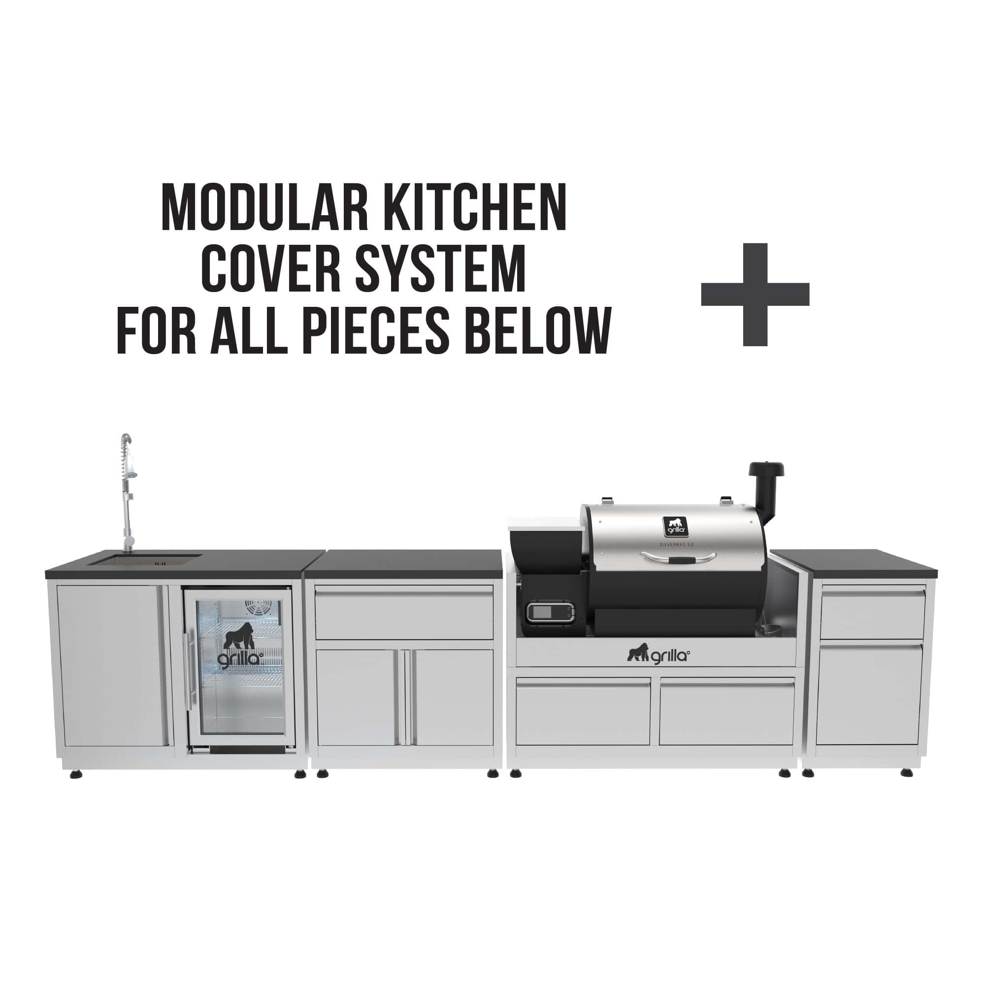 4-Piece Outdoor Kitchen with Silverbac 2.0 and Cover