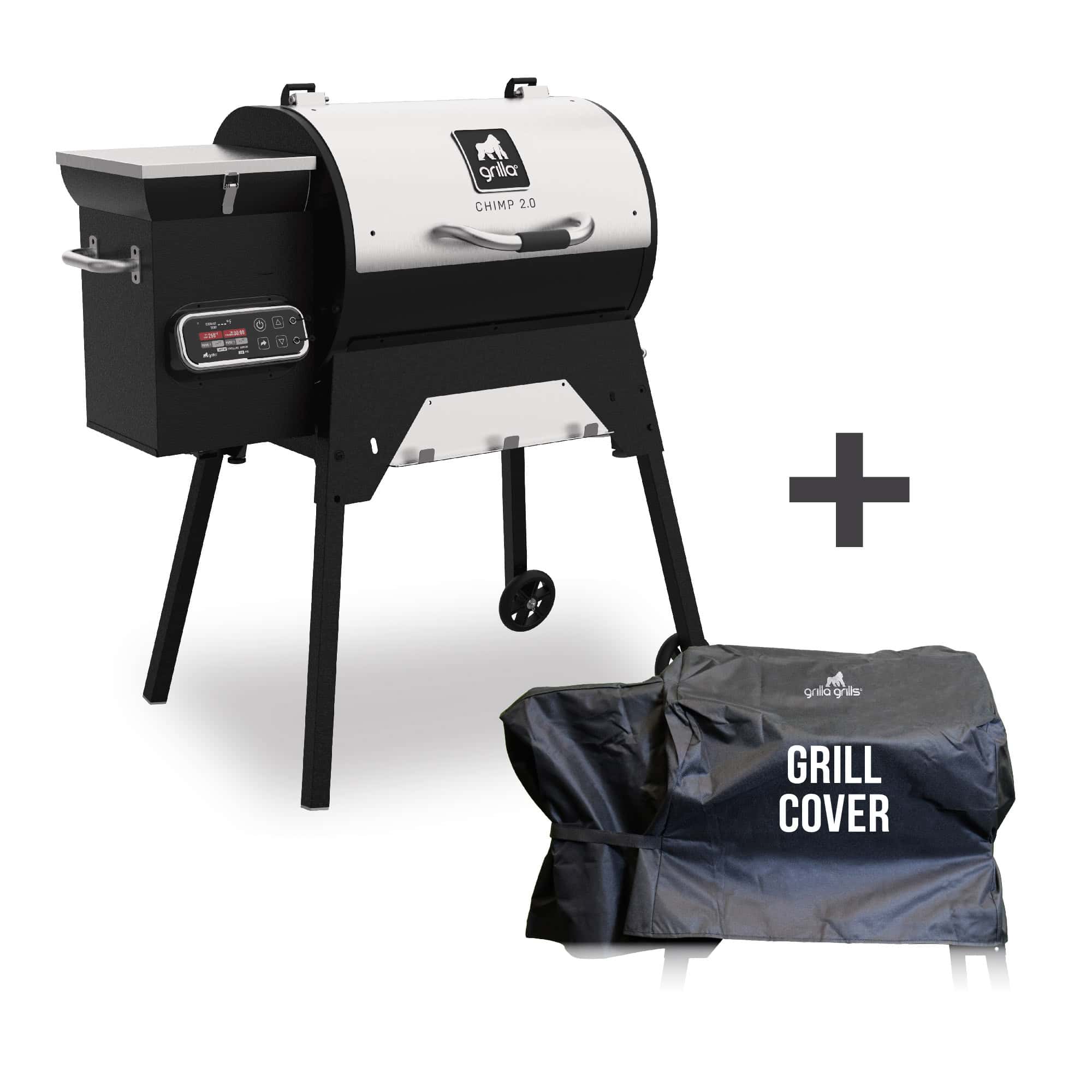 Chimp 2.0 Tailgater Wood Pellet Grill + Cover Bundle