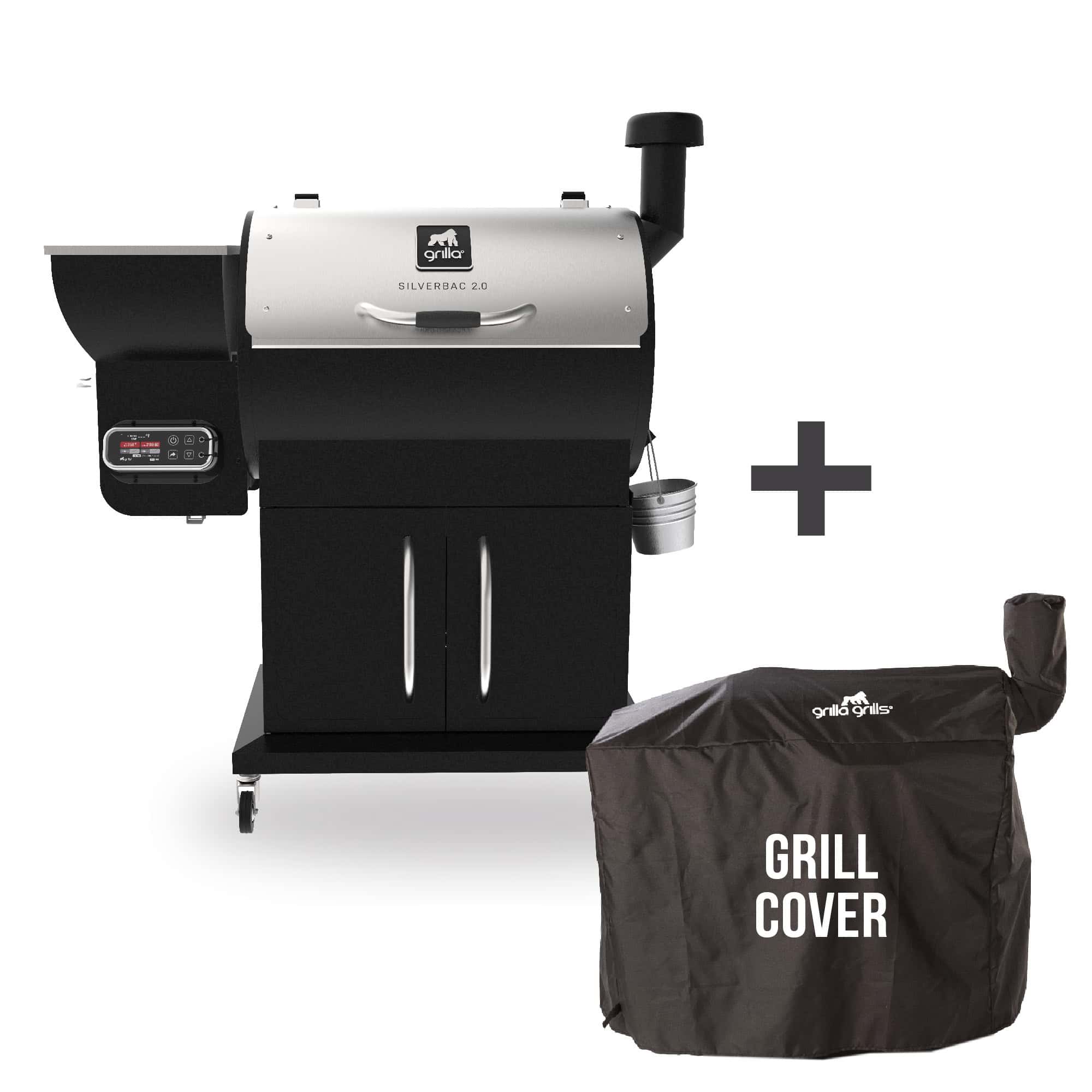 Silverbac® 2.0 Wood Pellet Grill + Cover Bundle