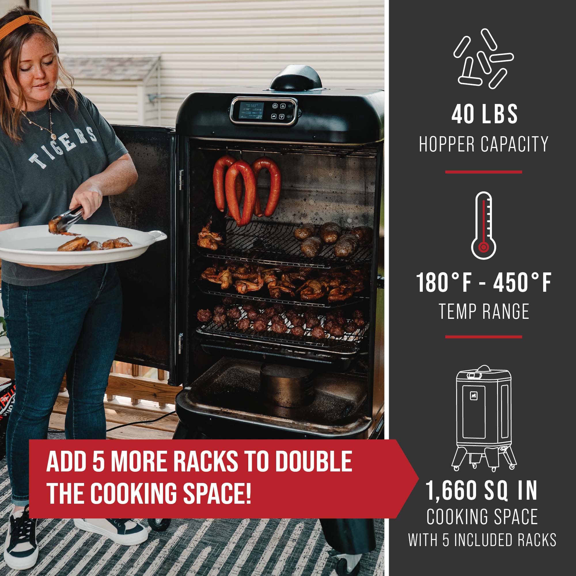 Features 2 - Mammoth Vertical Pellet Smoker
