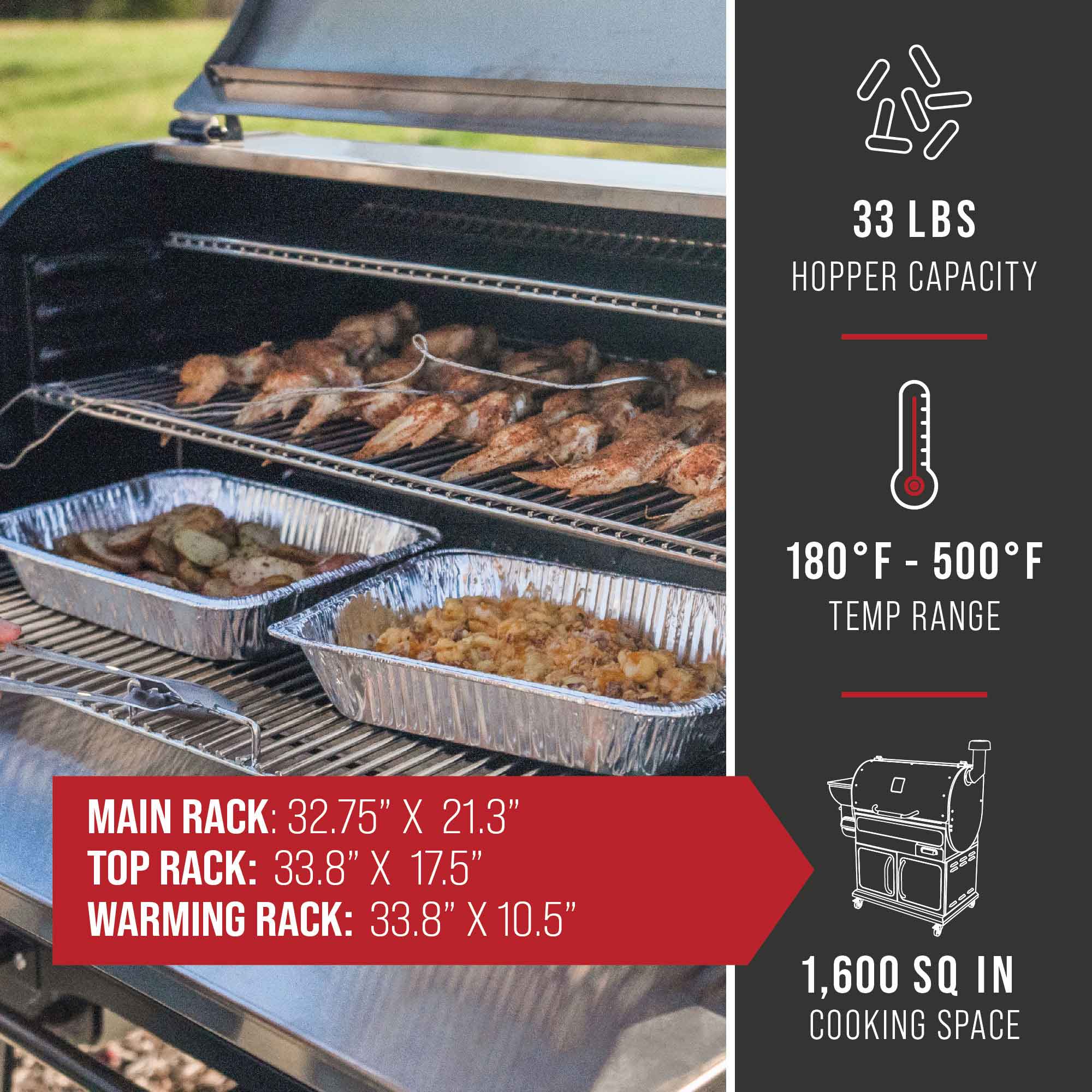 Features 2 - Silverbac® 2.0 XL Wood Pellet Grill