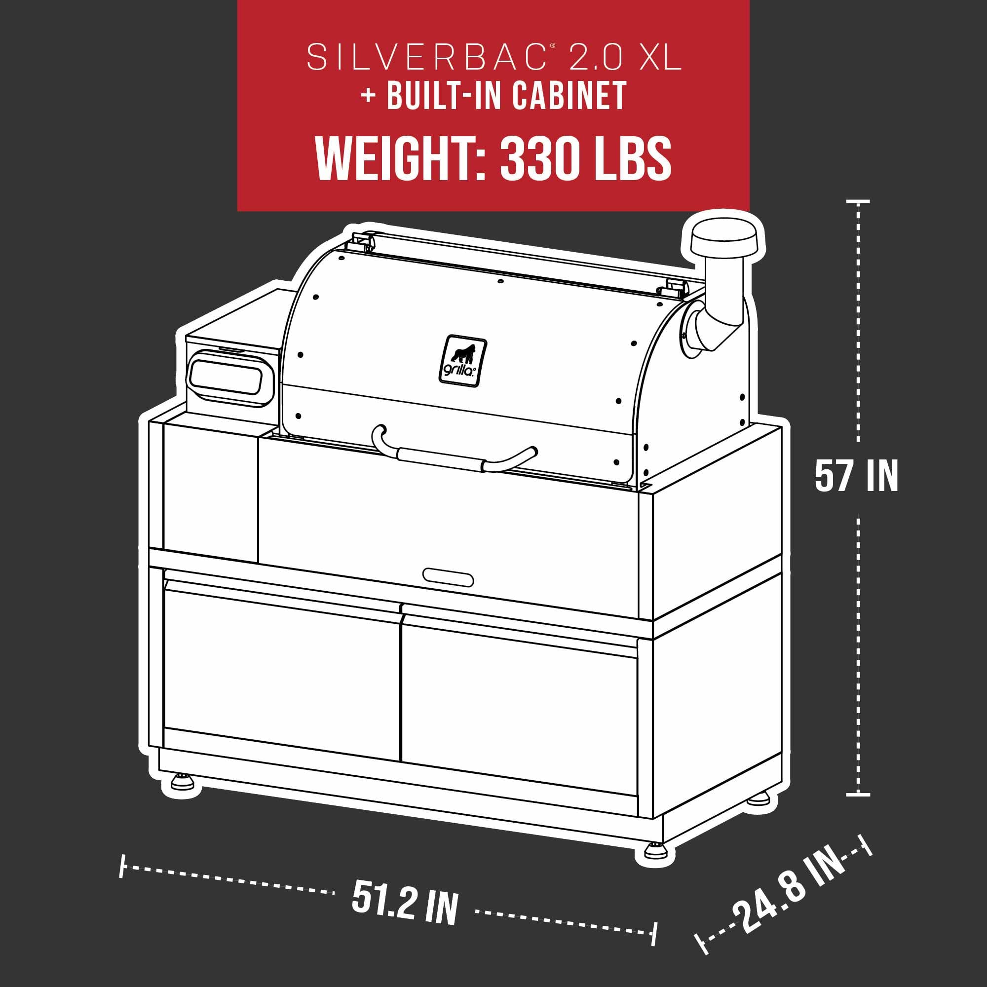 Features 1 - Silverbac® 2.0 XL Wood Pellet Grill Built-In