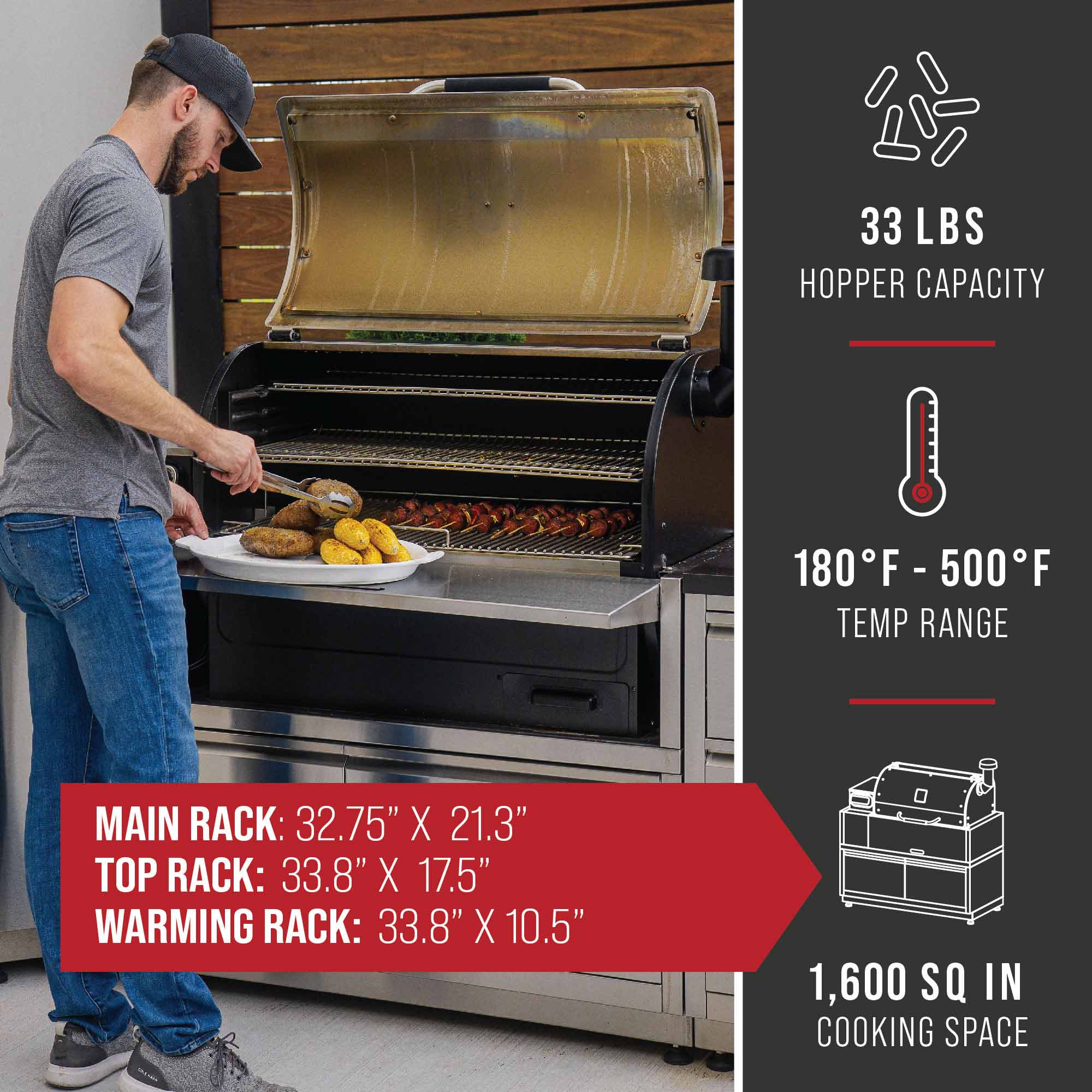 Features 2 - Silverbac® 2.0 XL Wood Pellet Grill Built-In